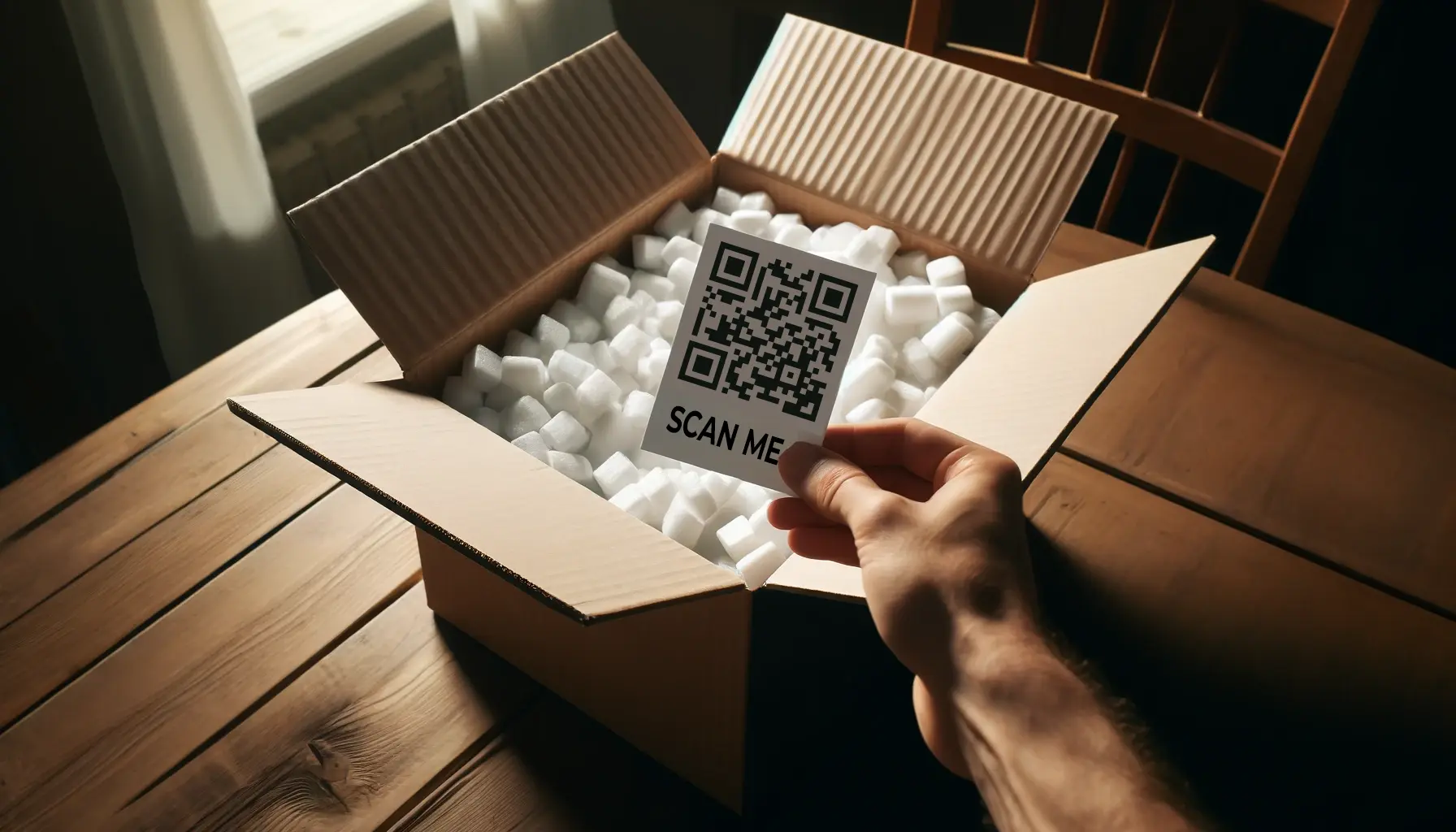 qr code and box